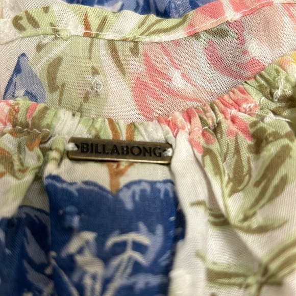 BILLABONG | Royal Wear Top Crop Top Swiss Dot Puff Sleeve Floral in‎ Mult… - Picture 14 of 14